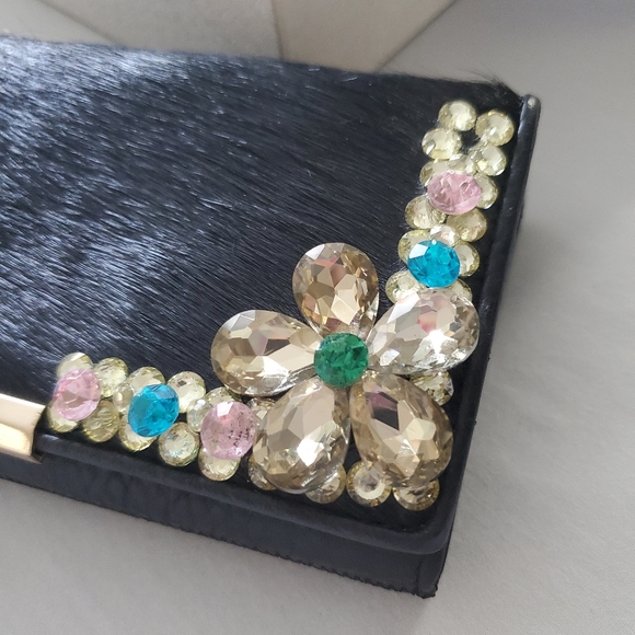 GENUINE LEATHER WALLET WITH HANDMADE JEWELS - Picture 2 of 14